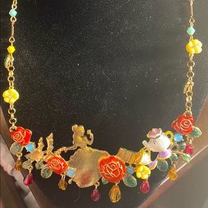 Disney Parks Belle statement necklace with gems ✨
